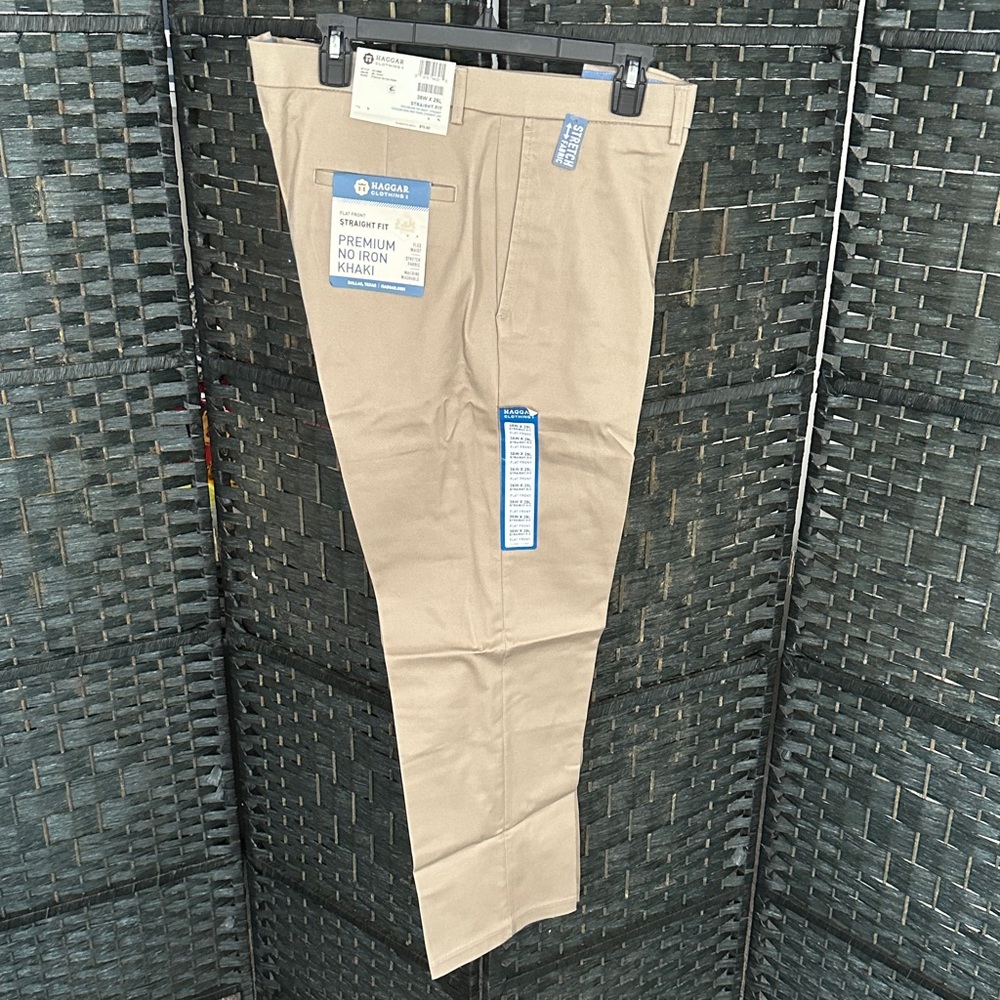 Haggar Men's Classic Khaki Pants - Beige 36 x 29